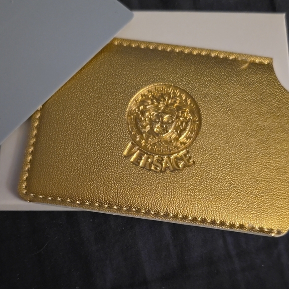 Versace Eros Blue Perfume with Gold Mirror Card Holder Pouch - Picture 4 of 6